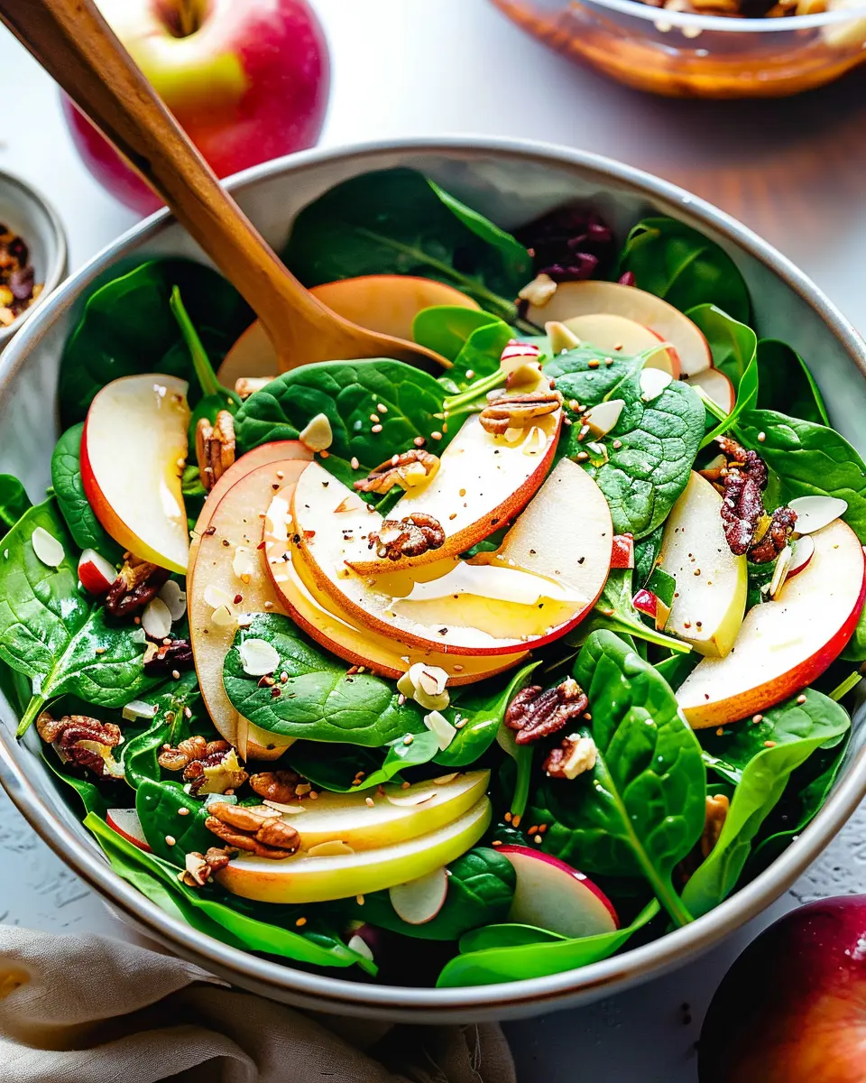 Apple Spinach Salad with Turkey Bacon: A Fresh and Healthy Delight