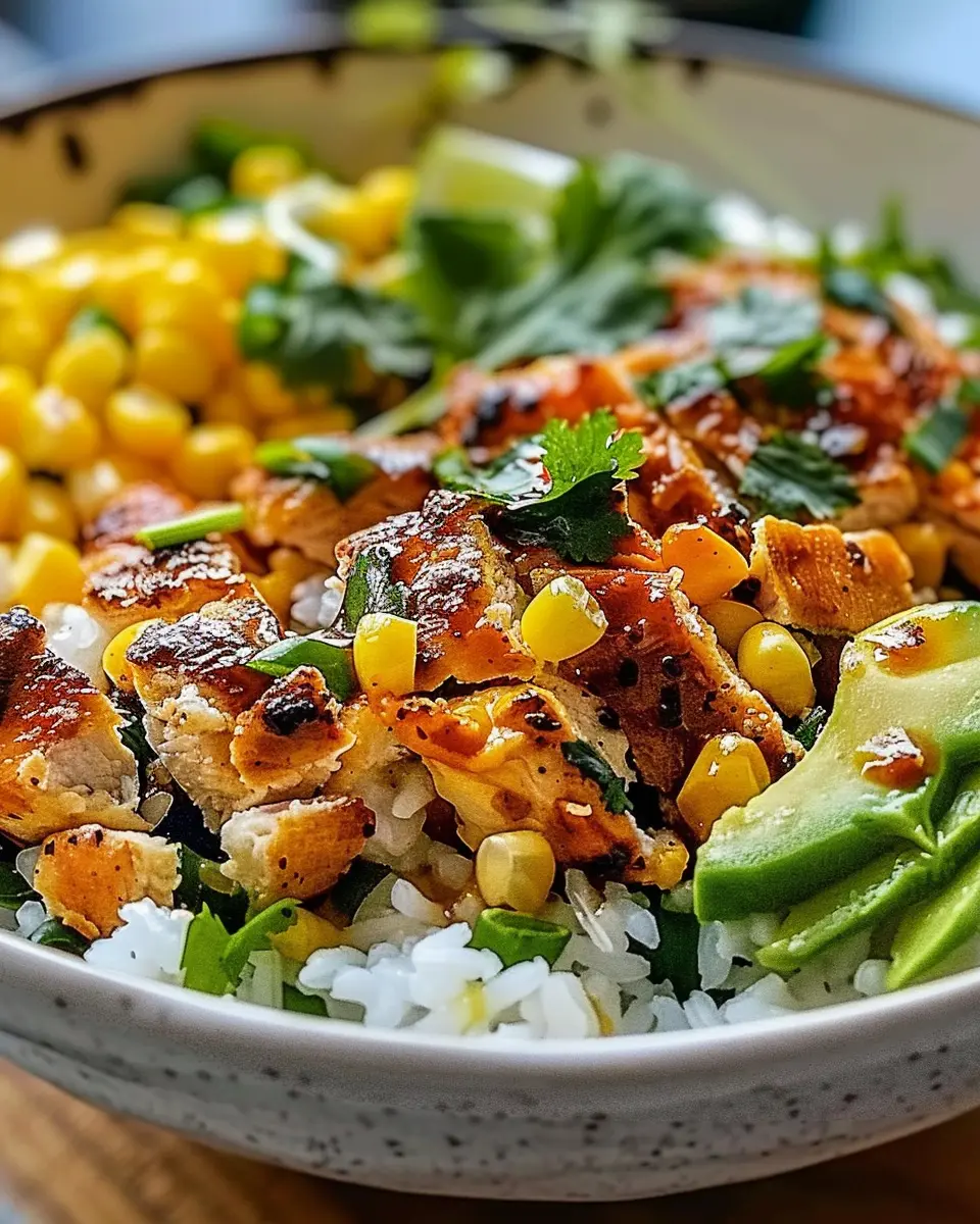 Street Corn Chicken Rice Bowl