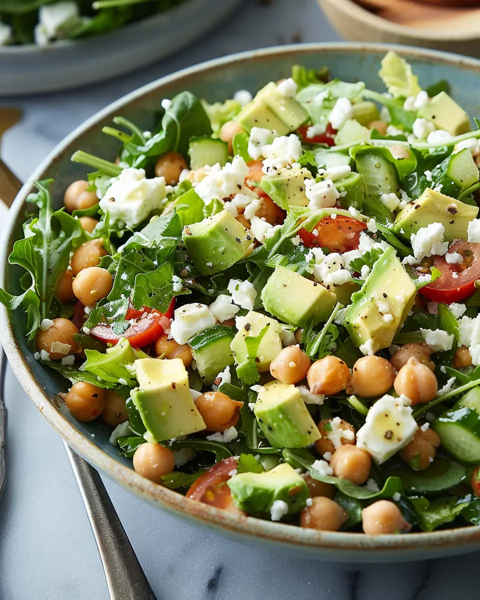 Chopped Salad With Chickpeas, Feta and Avocado