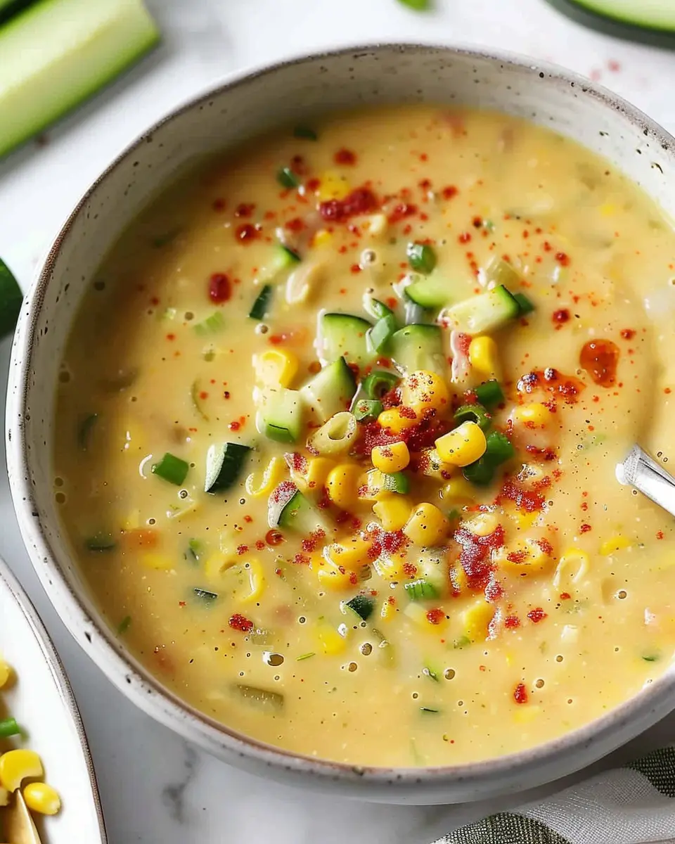 Zucchini Corn Chowder: A Comforting Twist with Turkey Bacon