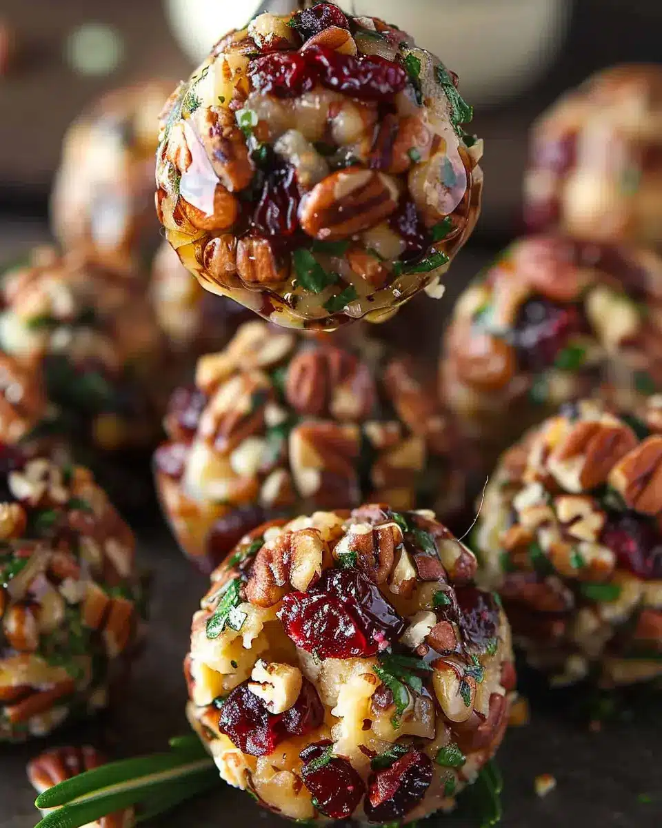 Mini Cranberry Pecan Goat Cheese Balls for Easy Festive Entertaining