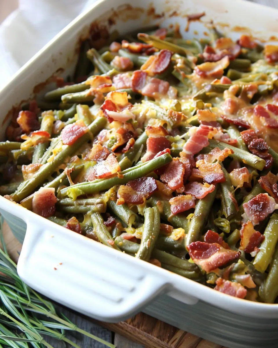 Smothered Turkey Bacon Green Bean Casserole: The Best Comfort Dish