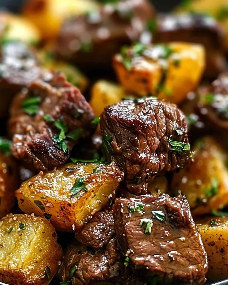 Garlic Butter Beef Bites &amp; Potatoes: Easy Comfort Food Bliss