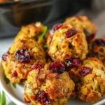 Turkey Cranberry Stuffing Balls