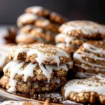 Iced Gingerbread Oatmeal Cookies
