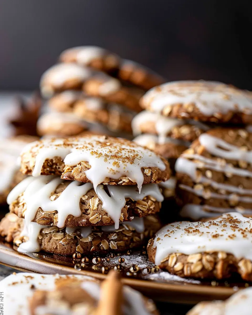 Iced Gingerbread Oatmeal Cookies: Irresistibly Cozy Delight