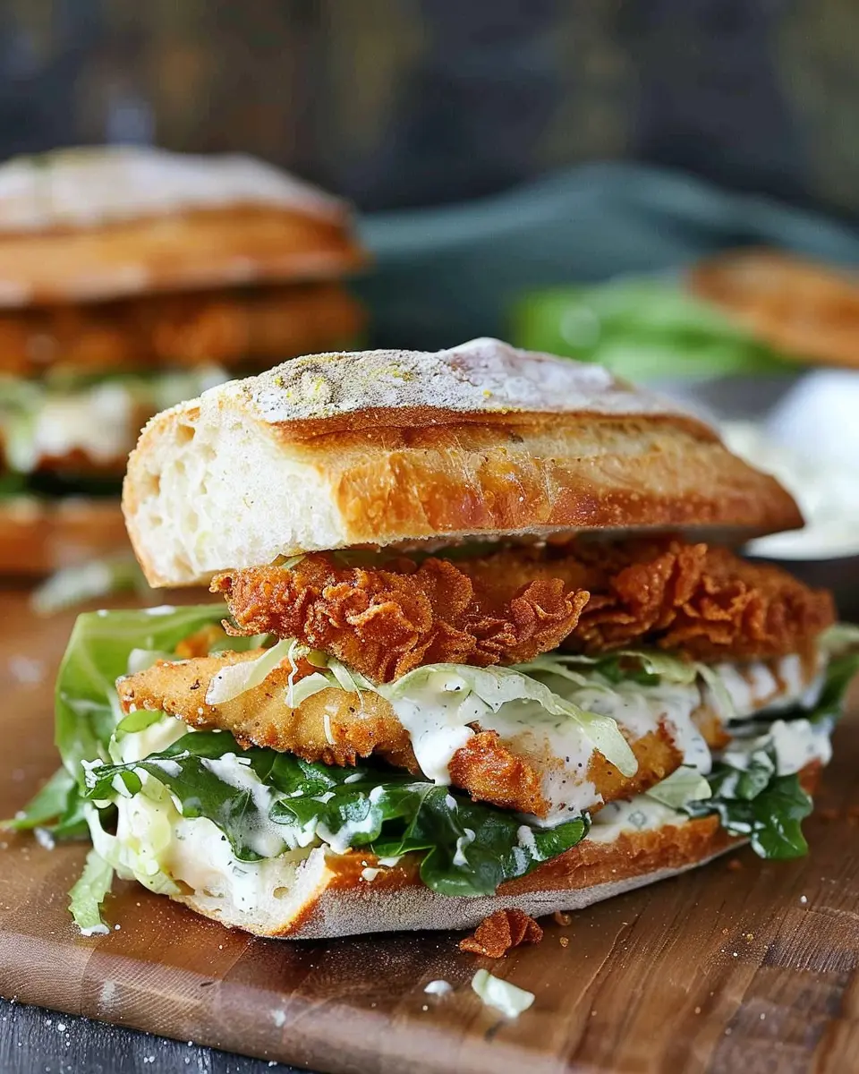 Crispy Chicken Caesar Sandwich