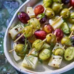 Dill Pickle Marinated California Grapes and Cheese