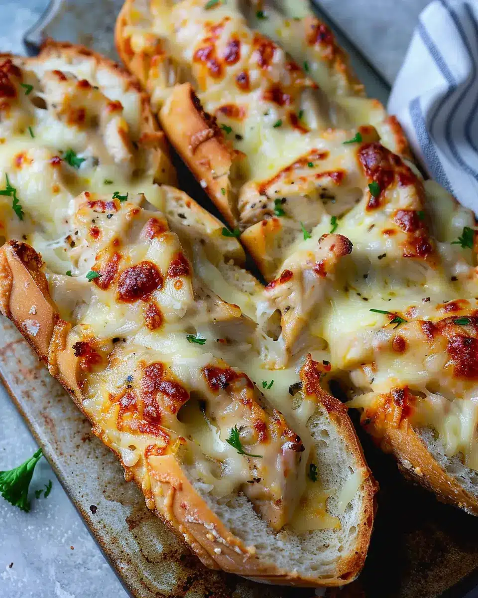 Cheesy Chicken Garlic Bread: Easy, Indulgent Comfort Food Delight