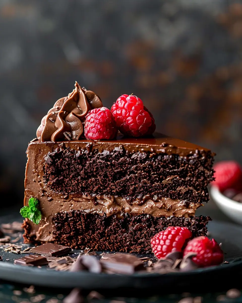 Dark Chocolate Mousse Cake