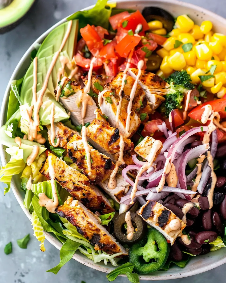 Spicy Southwest Salad (with Spicy Ranch Dressing)