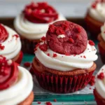 Easy Crumbl Red Velvet Cupcake Cookies