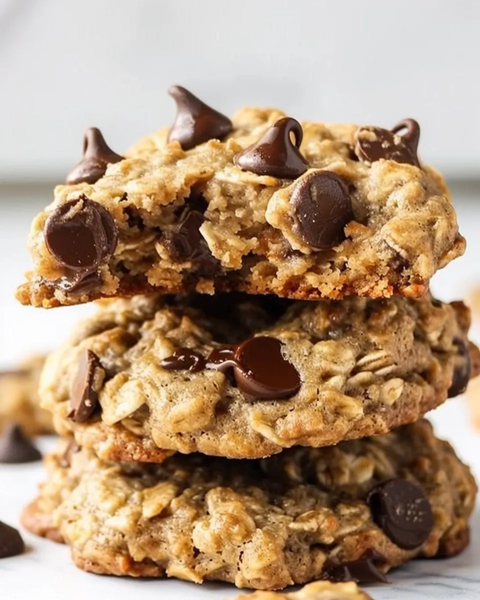 Chocolate Chip Banana Oatmeal Cookies Made Healthier and Delicious